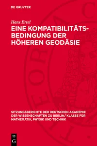 Eine Kompatibilitäts-Bedingung der höheren Geodäsie_cover