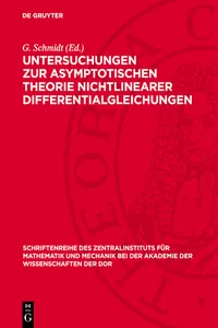 Untersuchungen zur asymptotischen Theorie nichtlinearer Differentialgleichungen_cover