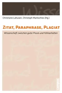 Zitat, Paraphrase, Plagiat_cover