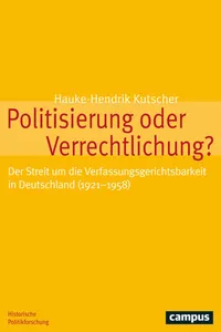 Politisierung oder Verrechtlichung?_cover