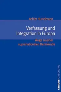 Verfassung und Integration in Europa_cover