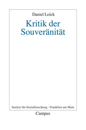 Kritik der Souveränität