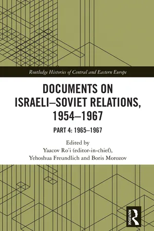 Documents on Israeli-Soviet Relations, 1954–1967