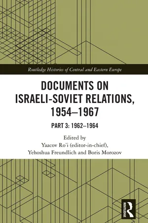 Documents on Israeli-Soviet Relations, 1954–1967