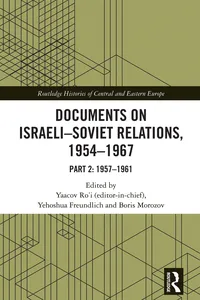 Documents on Israeli-Soviet Relations, 1954–1967_cover