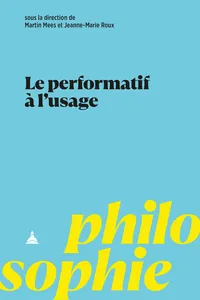 Le performatif à l’usage_cover