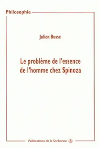 Le problème de l’essence de l’homme chez Spinoza_cover