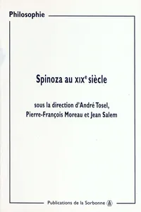Spinoza au XIXe siècle