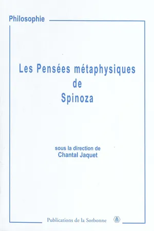 Les Pensées métaphysiques de Spinoza