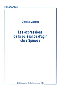 Les expressions de la puissance d’agir chez Spinoza_cover