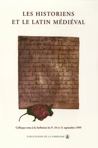 Les historiens et le latin médiéval_cover