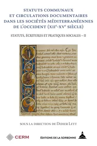 Statuts communaux et circulations documentaires dans les sociétés méditerranéennes de l'occident_cover
