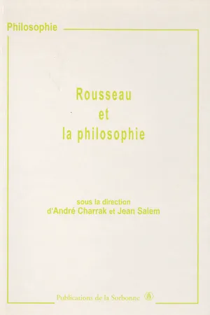 Rousseau et la philosophie