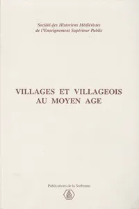 Village et villageois au Moyen Âge_cover