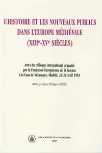 L'histoire et les nouveaux publics dans l'Europe médiévale_cover