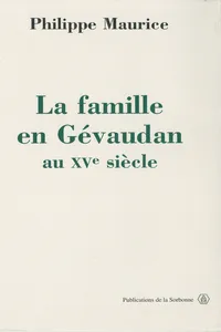 La famille en Gévaudan au XVe siècle_cover