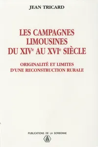 Les campagnes limousines du XIVe au XVIe siècle_cover