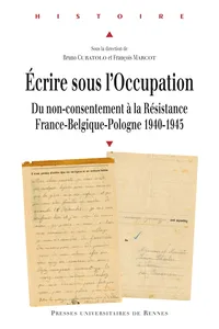 Écrire sous l'Occupation_cover