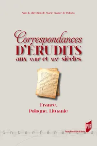 Correspondances d'érudits au xviiie et xixe siècles_cover