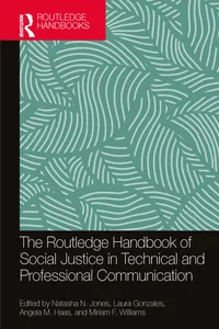 The Routledge Handbook of Social Justice in Technical and Professional Communication_cover