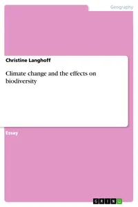 Climate change and the effects on biodiversity_cover