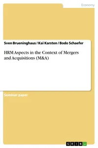 HRM Aspects in the Context of Mergers and Acquisitions_cover
