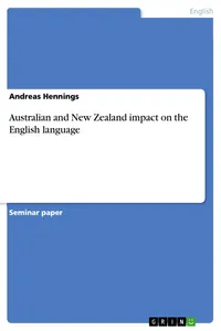 Australian and New Zealand impact on the English language_cover