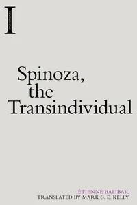 Spinoza, the Transindividual_cover