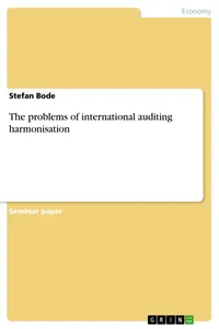 The problems of international auditing harmonisation_cover