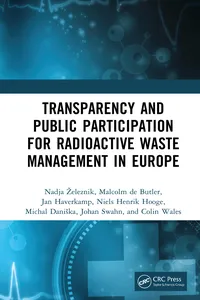 Transparency and Public Participation for Radioactive Waste Management in Europe_cover