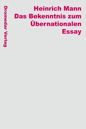 Das Bekenntnis zum Übernationalen