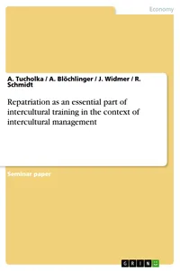 Repatriation as an essential part of intercultural training in the context of intercultural management_cover