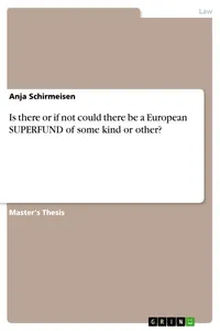 Is there or if not could there be a European SUPERFUND of some kind or other?_cover