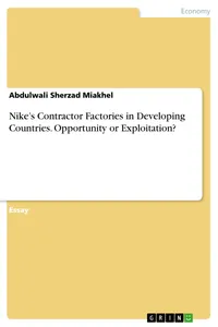 Nike’s Contractor Factories in Developing Countries. Opportunity or Exploitation?_cover