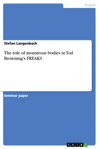 The role of monstrous bodies in Tod Browning's FREAKS_cover