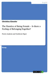 The Paradox of Being Female – Is there a Feeling of Belonging Together?_cover