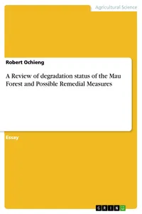 A Review of degradation status of the Mau Forest and Possible Remedial Measures_cover