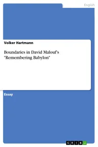 Boundaries in David Malouf's "Remembering Babylon"_cover