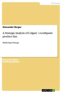 A Strategic Analysis of Colgate´s toothpaste product line_cover