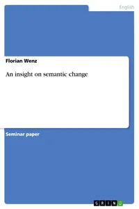 An insight on semantic change_cover