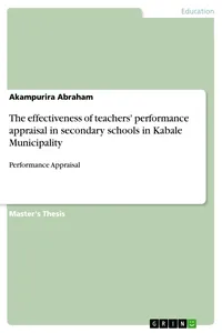 The effectiveness of teachers' performance appraisal in secondary schools in Kabale Municipality_cover