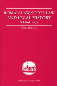 Roman Law, Scots Law and Legal History_cover