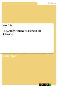 The Apple Organization: Unethical Behaviors_cover