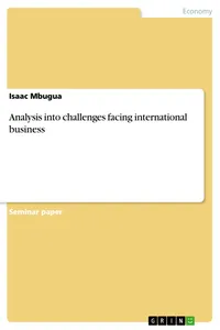 Analysis into challenges facing international business_cover