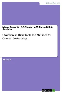Overview of Basic Tools and Methods for Genetic Engineering_cover