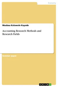 Accounting Research Methods and Research Fields_cover