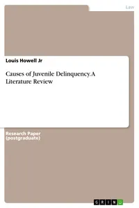 Causes of Juvenile Delinquency. A Literature Review_cover