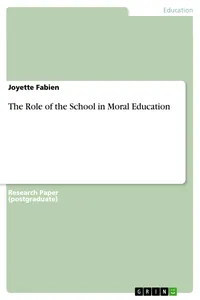 The Role of the School in Moral Education_cover