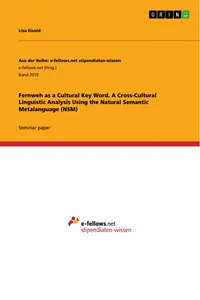 Fernweh as a Cultural Key Word. A Cross-Cultural Linguistic Analysis Using the Natural Semantic Metalanguage_cover