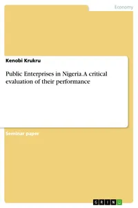 Public Enterprises in Nigeria. A critical evaluation of their performance_cover